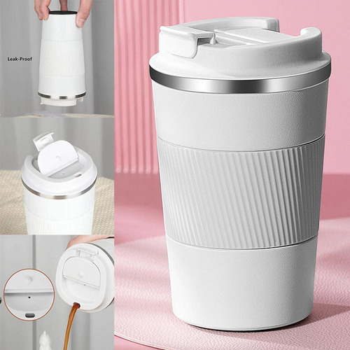Taza De Viaje Taza De Café Aislada Con Tapa A Prueba De