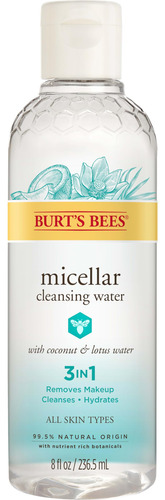Agua Limpiadora Burt's Bees Micellar Con Coco Y Loto 240 Ml