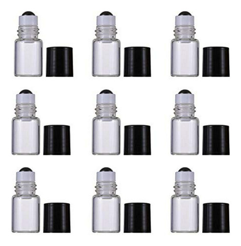 Contenedor Rellenable - 12cs Mini Botellas Roll-on De Vidrio