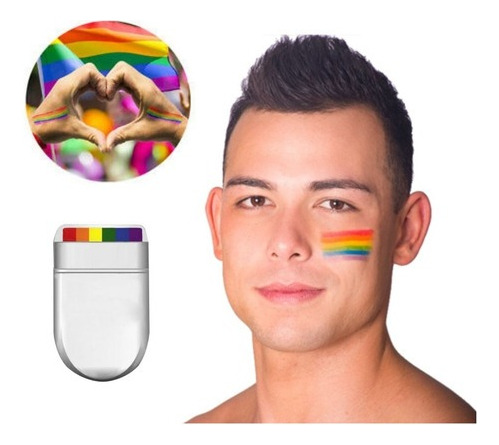 Pride Maquillaje Lgbt 3 Pz Gis Arcoíris Pintura Gay