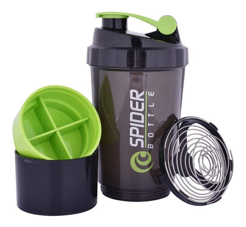 Imagen 4 de 8 de Vaso Mezclador De Proteínas Graduado Spider 500ml Crazy