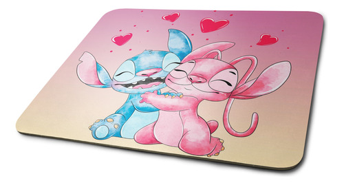 Mouse Pad Personalizado Stich In Love - Amor