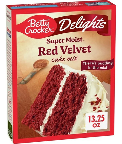 Harina Para Pastel Betty Crocker Super Red Velvet Rojo 375g