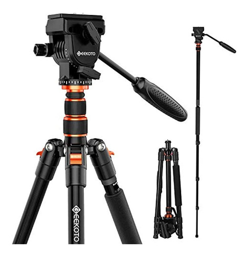 Geekoto 77 Inches Video Camera TriPod, Aluminum TriPod With