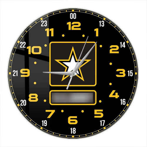 Reloj De Pared 12 Pulgadas Ejército Usa Modelo Silencioso Color De La Estructura Color Del Fondo