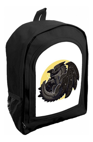 Mochila Negra Nena Nene Jardin/ Preescolar Dragones Ar1