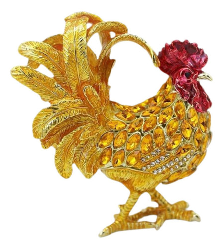 Ornamento De La Caja De Joyeros De Gallo Elegante Small