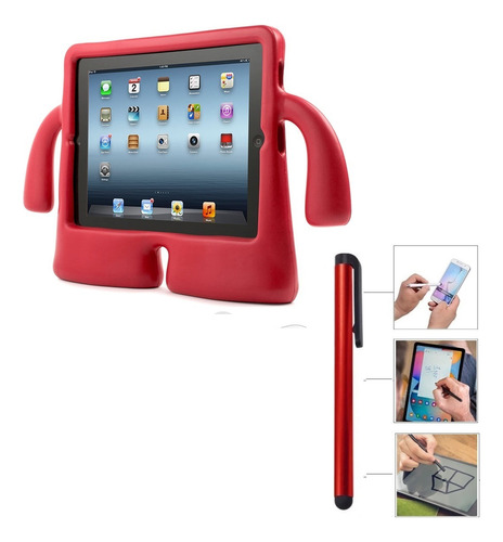 Funda Case Niños + Lapiz Táctil iPad 4 A1458 A1459 A1460
