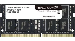 Memoria RAM Elite color negro 16GB 1 Team Group TED416G3200C22-S01