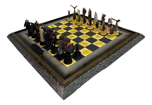 Jogo Xadrez Completo Senhor Dos Anéis Temático 50x50cm Set 2