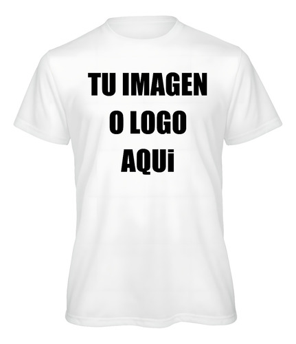 Polera Personalizada Logo Imagen - Blanca Sublimada