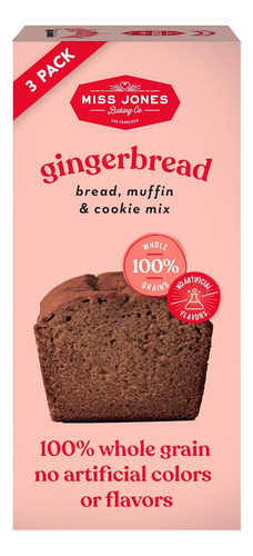 Miss Jones Baking Mezcla Orgánica De Pan De Jengibre, Muffin
