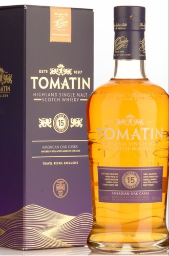 Whisky Tomatin Single Malt 15 Años American Oak Cask C/est