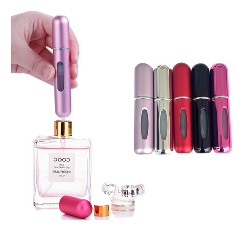 Imagen 1 de 5 de Mini Perfumero Recargable X 5u Via Atomizador 5ml Promoción