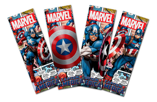 Separadores De Libro Marvel Capitán América Imprimibles 