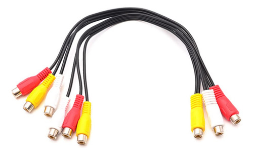 3rca Av Audio Video Splitter Cable 1 En 2 Salida Reproductor