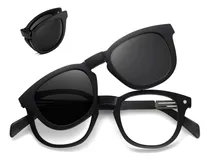 Comprar Lentes De Sol Magnéticos Plegable Clip On Hombre Mujer Gafas Anti Luz Azul Unisex De Moda Uv400 Anti Luz Solar Forma Cuadrada Estilo Clásico Diseño Negro Mate\u002Fgris