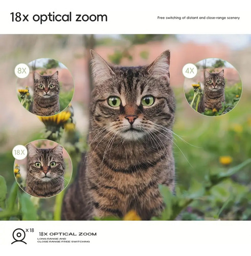 Y Cámara Digital 4k 64mp, Zoom 18x, Tarjeta De 32 Gb,