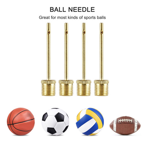6x/set pelota válvula de aguja adaptador hinchable bomba de aire pelota de fútbol bomba 