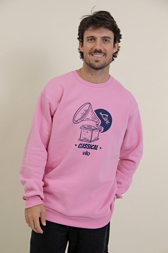 Buzo Oversize Viste Vilo Estampado Tocadiscos Frisado