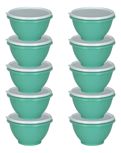 10 Mini Contenedores Plástico Snack Lunch Aderezo 100 Ml C/u