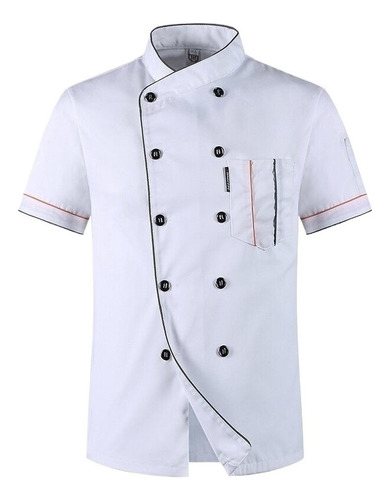 Chef Restaurante Uniforme Cook Camisa De Manga Corta .