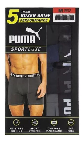 Excelente!!! Bóxer Para Caballero Puma 5 Pack.