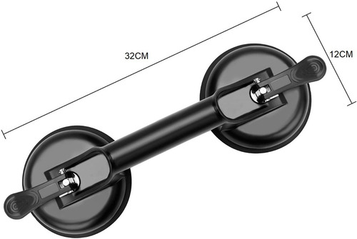 Imagen 2 de 6 de Manija Chupa Ventosa Vidrio - Baldosa Doble Succion 70-90 Kg