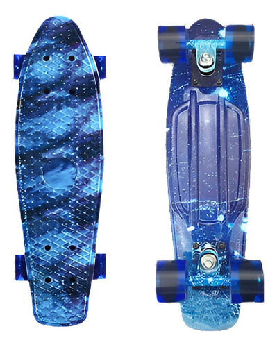 22'' Cruceros Retro Estilo Penny Skateboard Completo Azul Es