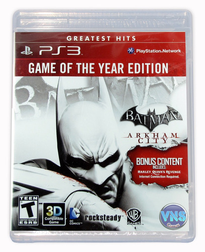 Batman Arkham City Goty 3d - Ps3 - Mídia Física - Lacrado | Frete grátis