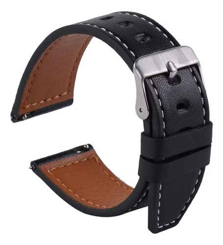 Pulseira 22mm De Couro Compatível Com Relógios Technos