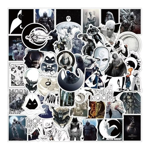 Stickers Autoadhesivos - Moon Knight (50 Unidades)
