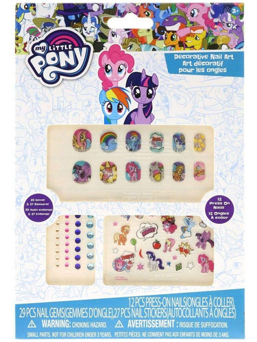 Paquete De 12, My Little Pony Nails Stickers & Art - Favore