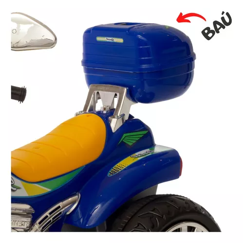 Mini Moto Elétrica Sprint Triciclo Criança C/ Capacete 12v