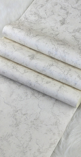 Papel De Parede Textura Glitter Prateado Vinílico (3 Rolos)