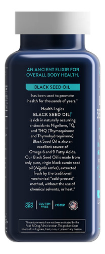Health Logics Black Cumin Seed Oil Softgels, 100 Count