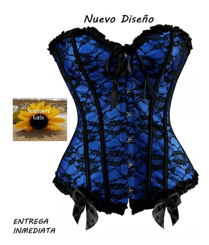 Corsé Corset Faja Flores Encaje Vintage Sexy Ajustable Cintu