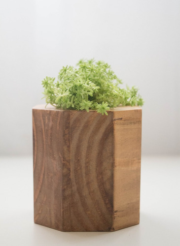 Maceta Tipo Nórdica De Madera Diseño Prisma