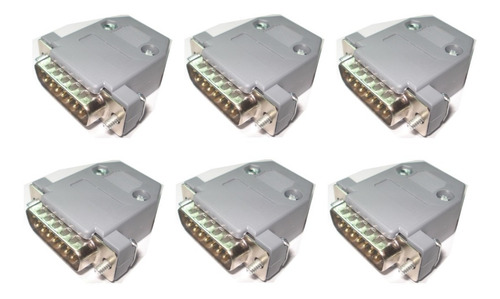 Conectores Db15 Hembra Y Macho Para Soldar Con Cubierta