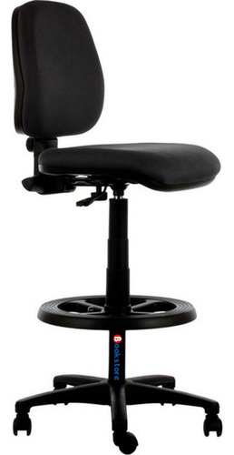 Silla Cajera Italiana Tela Negro | Ergonómica | Bookstore