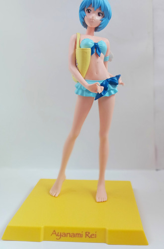 Figura Rei Ayanami Sega 20cm Evangelion Dorso Material Suave