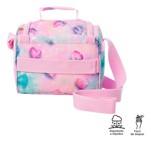 Totto Combo Mochila, Lonchera Y Lapicera - Set Kit Escolar A Corazones Glitter