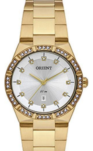 Relogio Orient Feminino Dourado Pequeno Aço Inox Fgss1239