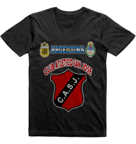 Remera Infantil Negra Club San Jose Mar Del Plata