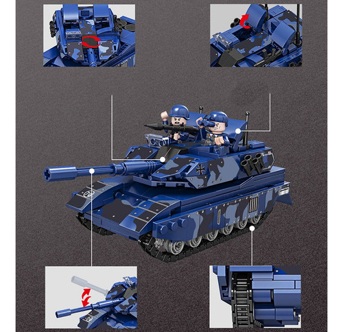 Minibuild Tanques Of Main Combat Bloques Leopard 2a7