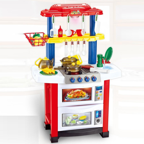 Cozinha Infantil Completa Portátil Som Luz Interativo 83 Cm Cor Colorida