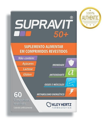 Supravit 50+ Suplemento Vitamínico E Mineral 60 Comprimidos