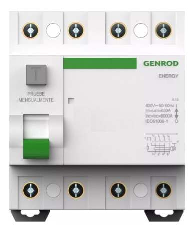 Disyuntor Tetrapolar 4 X 63a 30ma Genrod