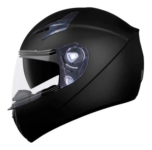 Ebf Xtroy Solid Com Óculos Solar Interno - Queima De Estoque Cor Preto Tamanho do capacete 56