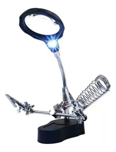 Reparacion De Celular Lupa C/ Luz Led Pinza Base Para Cautin